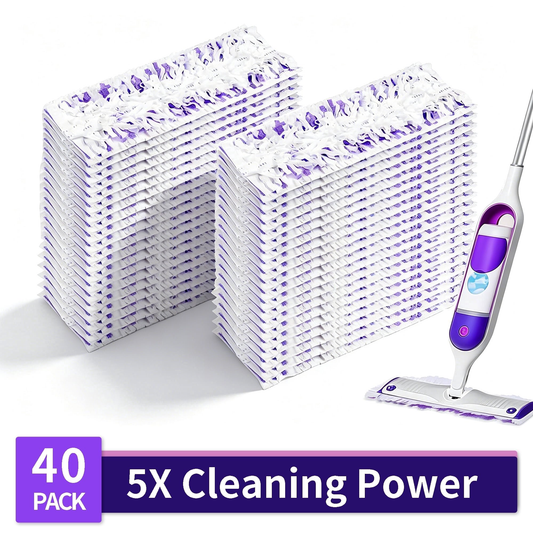 Disposable Mop Pads for Power Mop — Multi-Surface Cleaning Refills, Wet & Dry Floor Wipes, 40 Pack