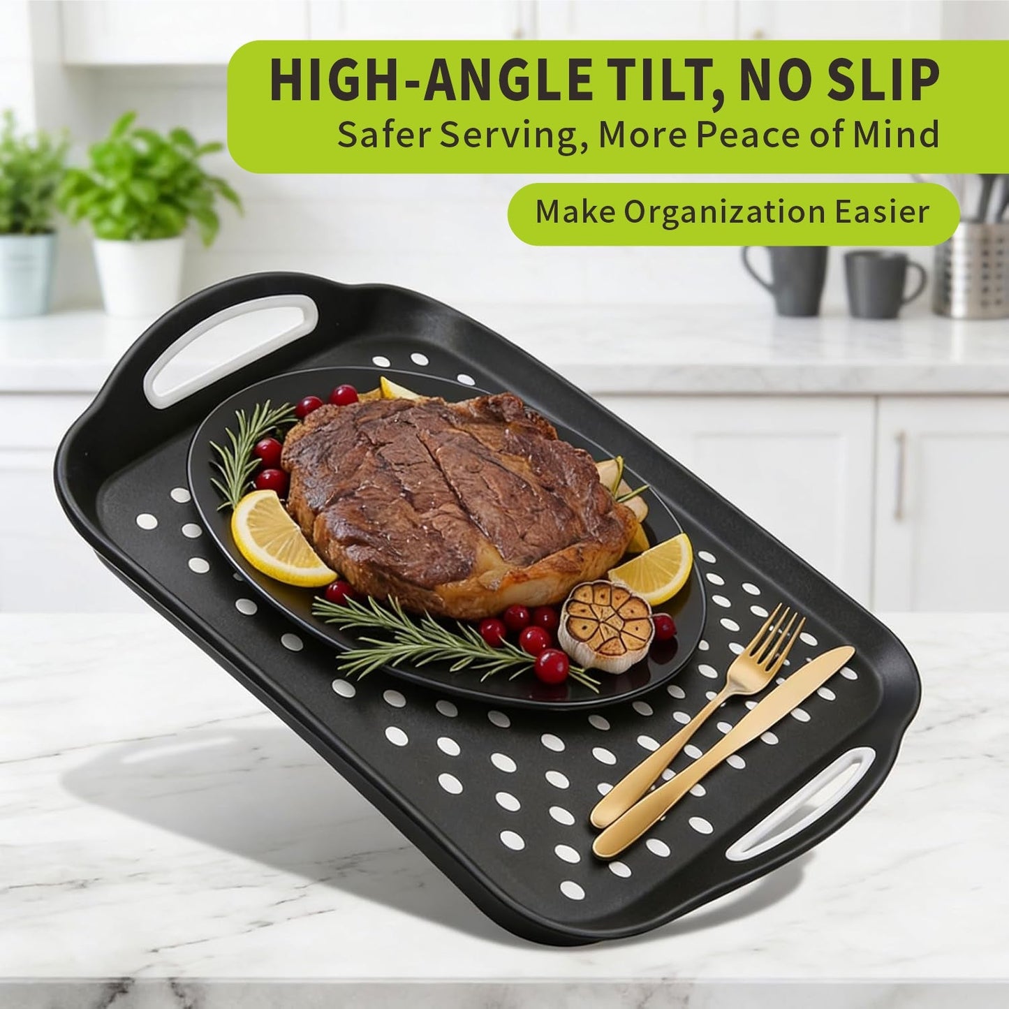 Non-slip tray