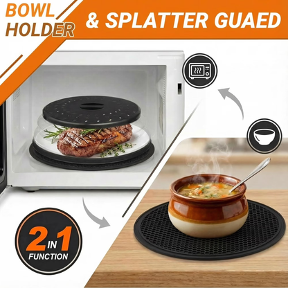 Collapsible Microwave Food Cover, Microwave Splatter Guard with Steam Vent, Dishwasher Safe Kitchen Plate Cover, 1 Pack