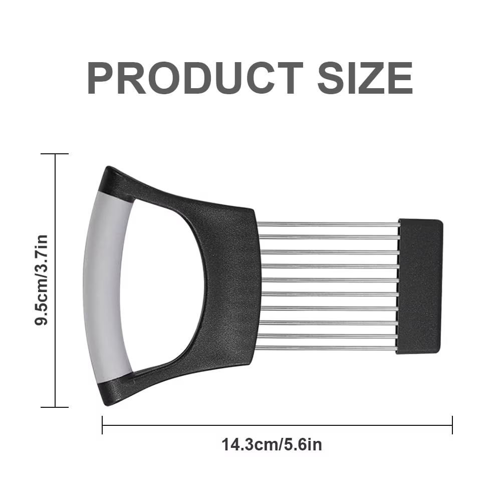 Onion Holder for Slicing, Stainless Steel Vegetable Slicer Cutter for Potato and Tomato, Kitchen Chopper Slicing Assistant Tool Lemon Slicer Onion Cutter,Send Goods from Local Warehouse