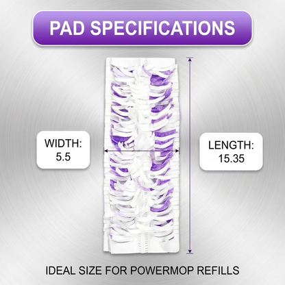 Disposable Mop Pads for Power Mop — Multi-Surface Cleaning Refills, Wet & Dry Floor Wipes, 40 Pack