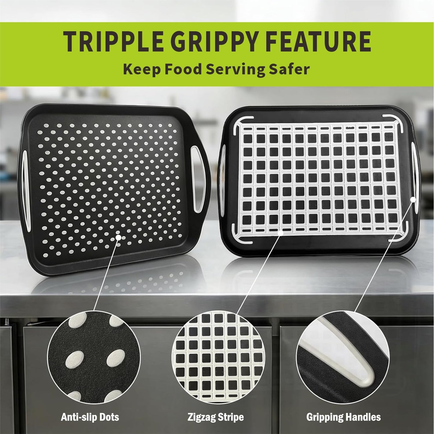 Non-slip tray