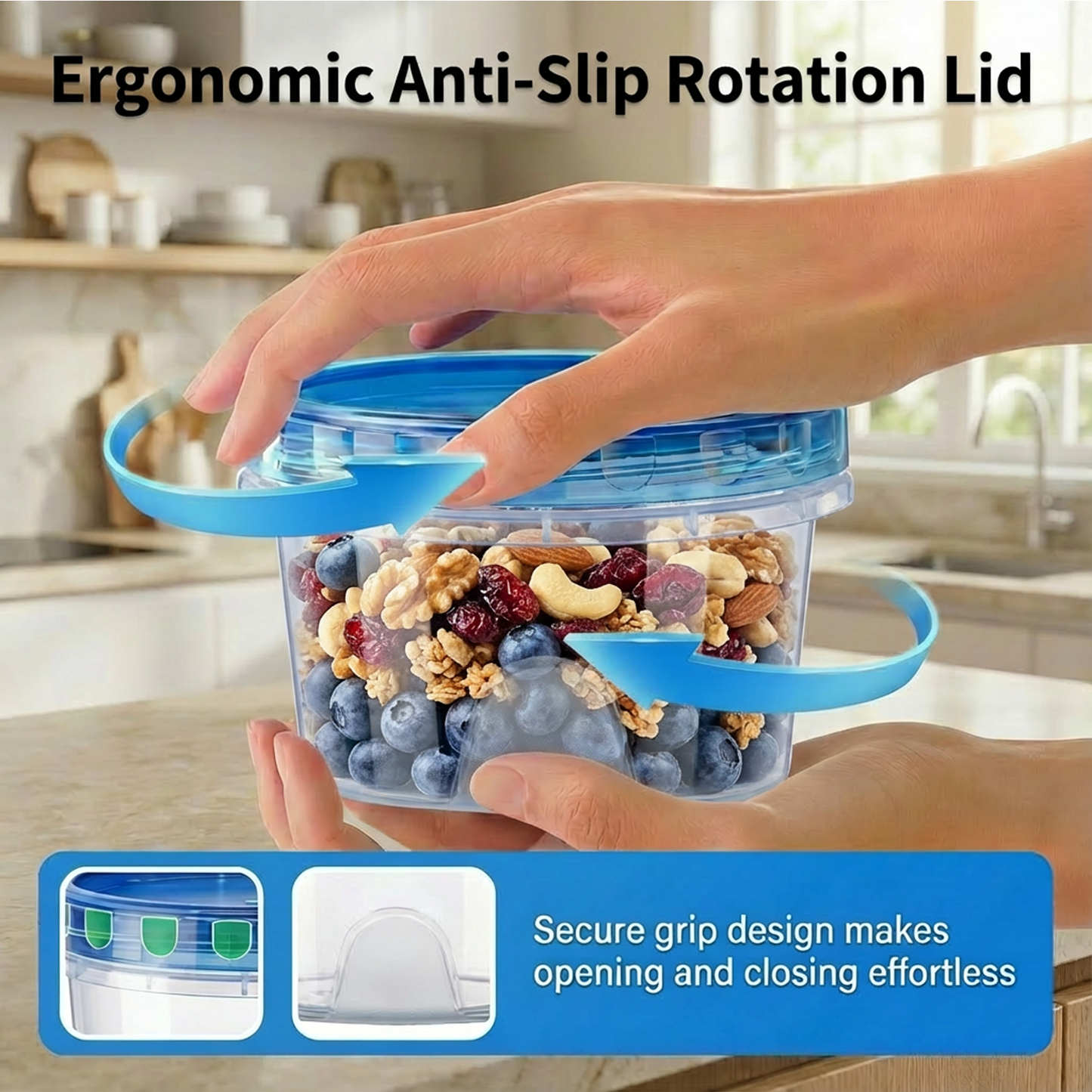 10 Pack 16 oz Freezer Storage Containers with Twist Top Lids, Stackable Reusable Food Containers for Soup, Salad, Oats & Lunch, BPA Free, Microwave & Dishwasher Safe