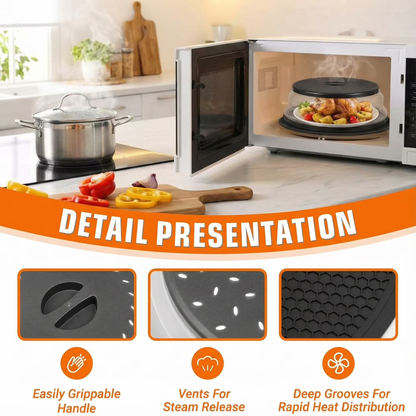 Collapsible Microwave Food Cover, Microwave Splatter Guard with Steam Vent, Dishwasher Safe Kitchen Plate Cover, 1 Pack